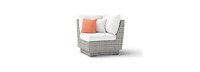 Cannes™ 4 Piece Sectional & Table - Cast Coral