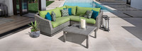 Cannes™ 4 Piece Sectional & Table - Cast Coral