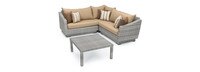Cannes™ 4 Piece Sunbrella® Outdoor Sectional & Table - Maxim Beige