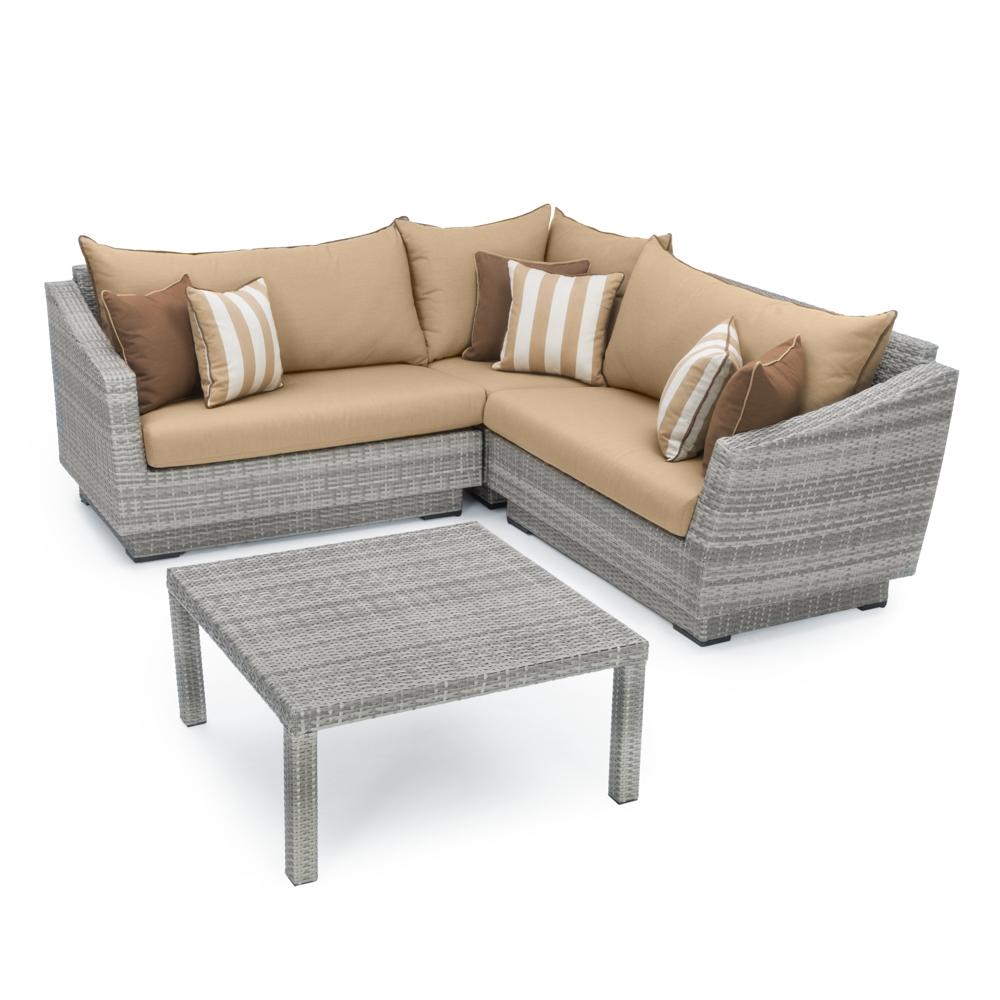 Cannes™ 4 Piece Sectional & Table - Maxim Beige