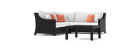 Deco™ 4 Piece Sectional and Table - Cast Coral