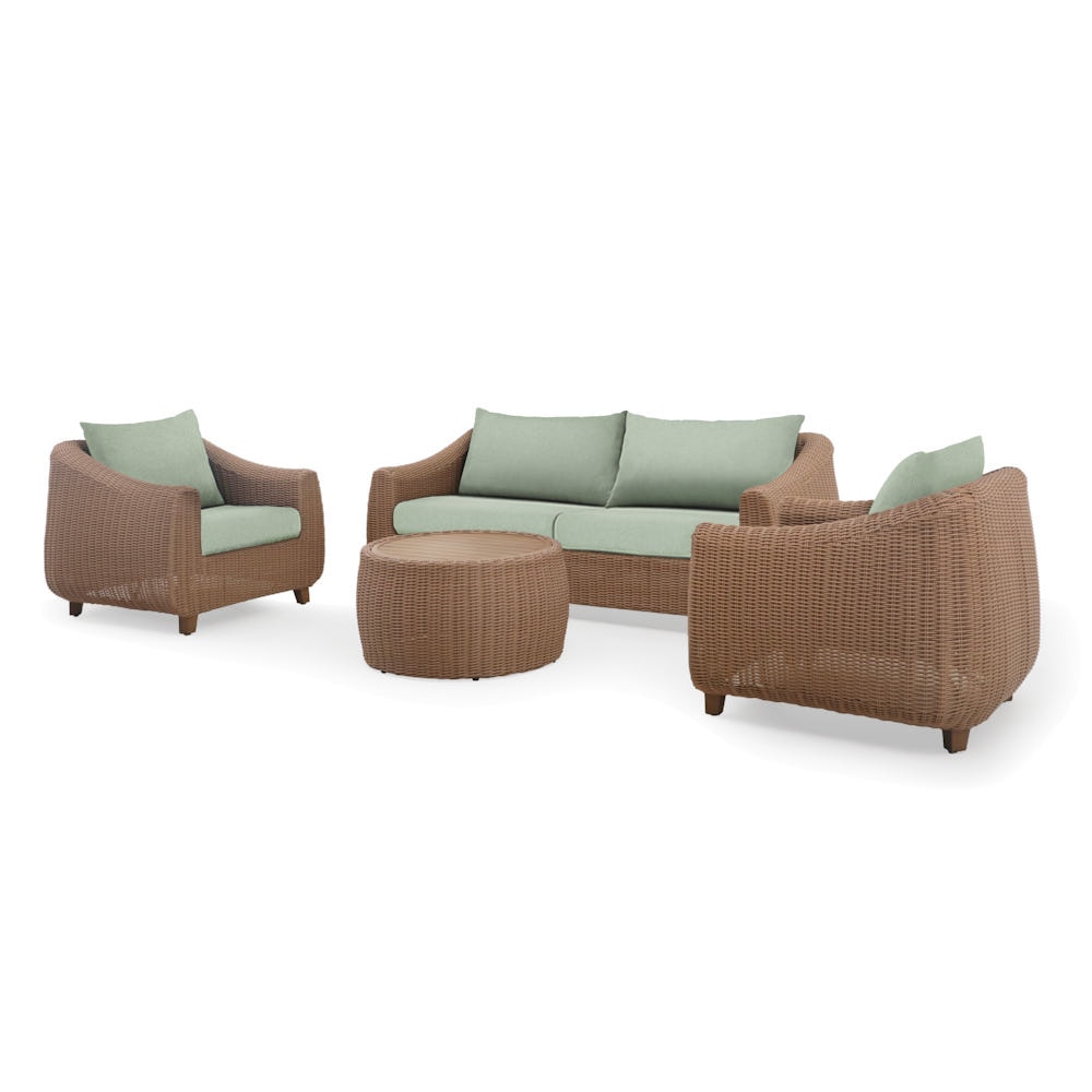 Luminis 4 Piece Sunbrella® Outdoor Patio Seating Set - Canvas Oasis