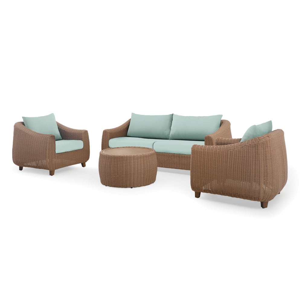 Luminis 4 Piece Sunbrella® Outdoor Patio Seating Set - Canvas Spa