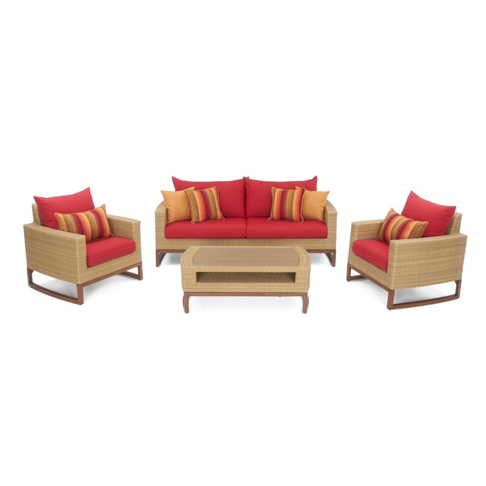 Mili™ 4 Piece Seating Set - Sunset Red