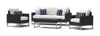 Milo™ Espresso 4 Piece Seating Set - Centered Ink