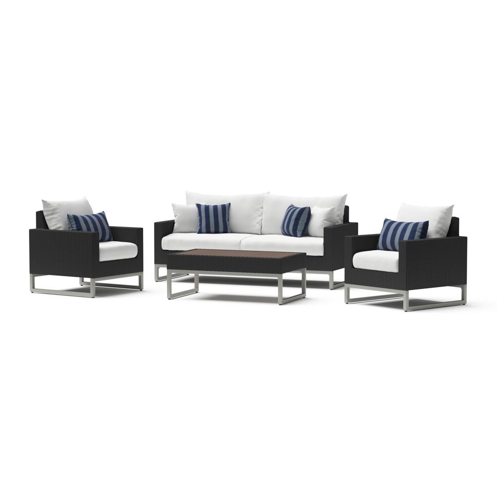 Milo™ Espresso 4 Piece Seating Set - Centered Ink