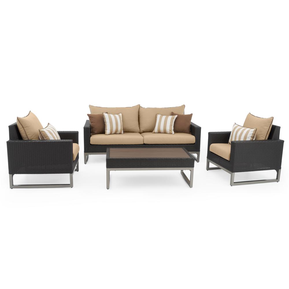 Milo™ Espresso 4 Piece Seating Set - Maxim Beige