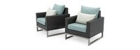 Milo™ Espresso 4 Piece Seating Set - Spa Blue