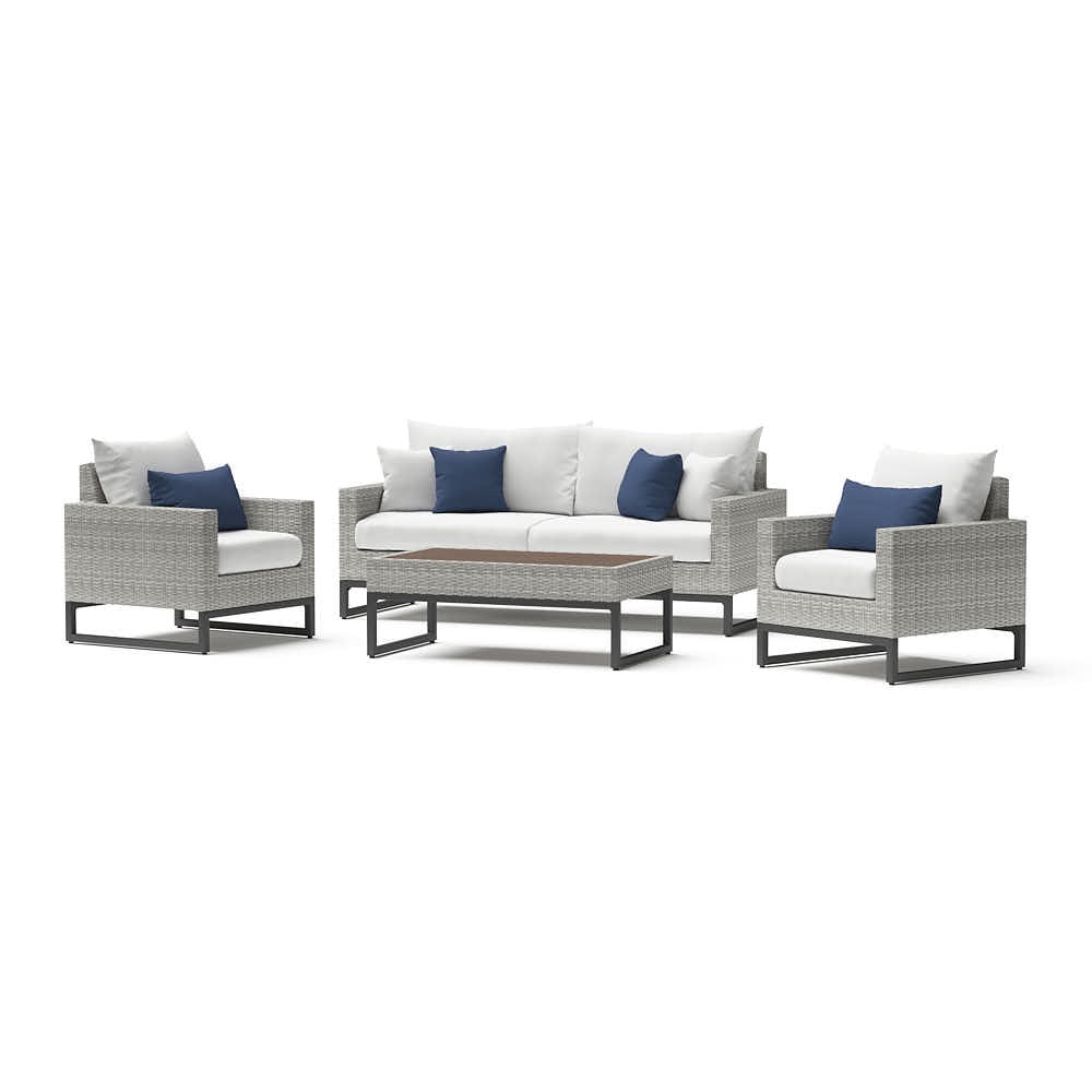 Milo™ Gray 4 Piece Seating Set - Bliss Ink