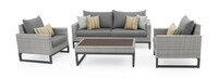 Milo™ Gray 4 Piece Sunbrella® Outdoor Seating Set - Charcoal Gray