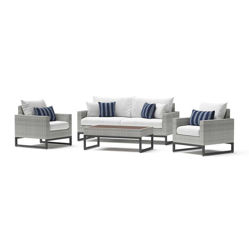 Milo™ Gray 4 Piece Seating Set - Centered Ink