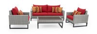 Milo™ Gray 4 Piece Seating Set - Sunset Red