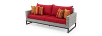 Milo™ Gray 4 Piece Seating Set - Sunset Red