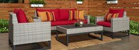 Milo™ Gray 4 Piece Seating Set - Sunset Red