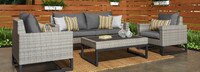 Milo™ Gray 4 Piece Seating Set - Sunset Red