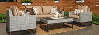 Milo™ Gray 4 Piece Seating Set - Sunset Red