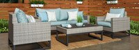 Milo™ Gray 4 Piece Seating Set - Sunset Red