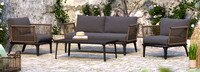 Pathra 4 Piece Wicker Seating Set