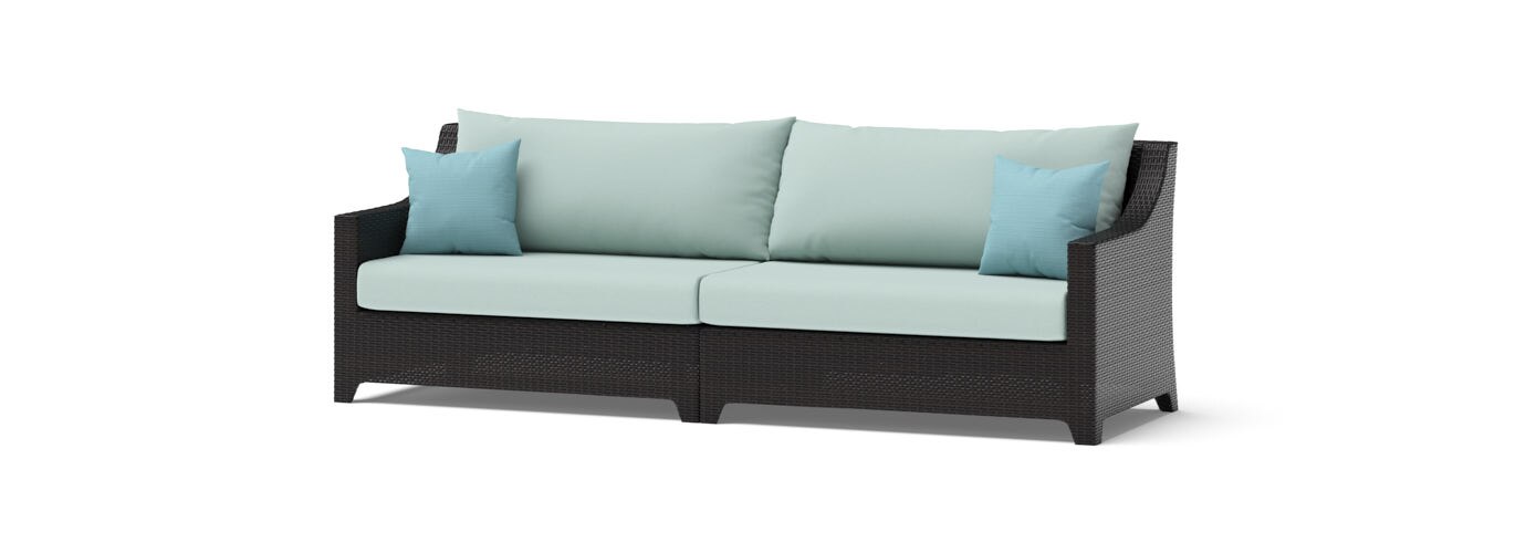 Deco™ 4 Piece Sunbrella® Outdoor Sectional & Table - Spa Blue