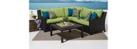 Deco™ 4 Piece Sunbrella® Outdoor Sectional & Table - Spa Blue