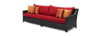 Deco™ 4 Piece Sunbrella® Outdoor Sectional & Table - Sunset Red