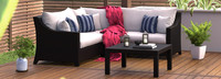 Deco™ 4 Piece Sunbrella® Outdoor Sectional & Table - Sunset Red