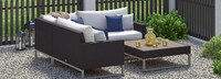 Milo™ Espresso 4 Piece Sectional - Bliss Ink