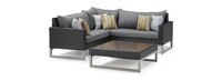 Milo™ Espresso 4 Piece Sectional - Charcoal Gray