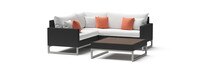 Milo™ Espresso 4 Piece Sectional - Cast Coral