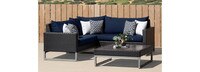 Milo™ Espresso 4 Piece Sectional - Navy Blue
