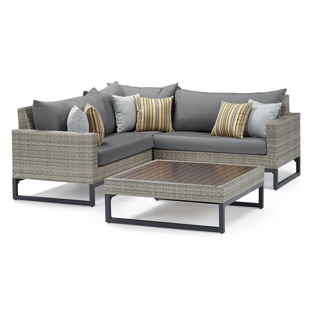 Milo™ Gray 4 Piece Sectional - Charcoal Gray