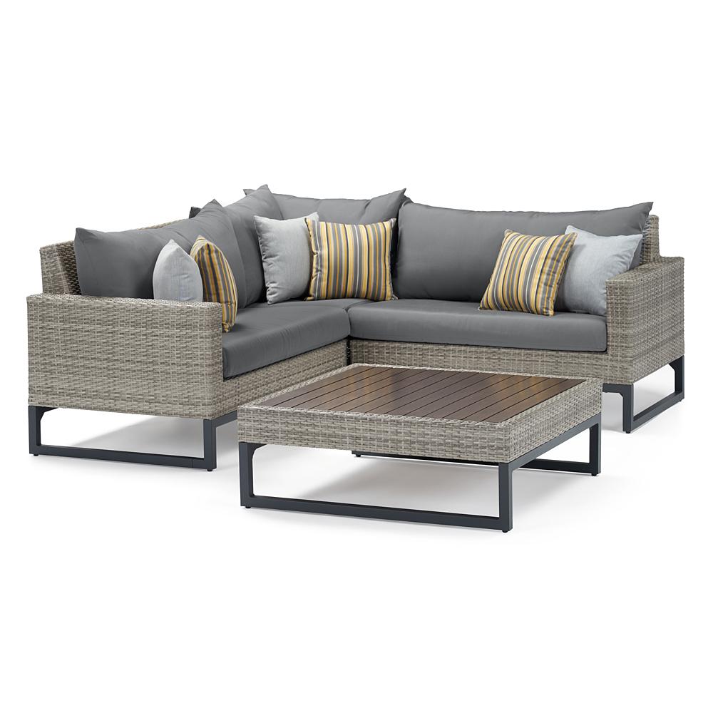 Milo Gray 4 Piece Sectional - Charcoal Gray