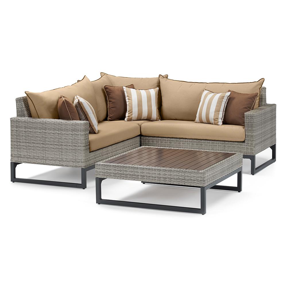 Milo™ Gray 4 Piece Sectional - Maxim Beige
