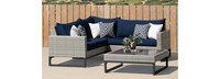 Milo™ Gray 4 Piece Sectional - Navy Blue