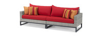 Milo™ Gray 4 Piece Sectional - Sunset Red