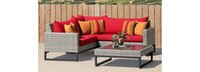 Milo™ Gray 4 Piece Sectional - Sunset Red
