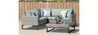Milo™ Gray 4 Piece Sectional - Sunset Red