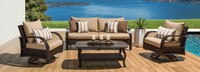 Barcelo™ 4 Piece Sunbrella® Outdoor Motion Seating Set - Charcoal Gray