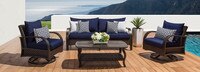 Barcelo™ 4 Piece Sunbrella® Outdoor Motion Seating Set - Charcoal Gray