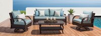 Barcelo™ 4 Piece Sunbrella® Outdoor Motion Seating Set - Charcoal Gray