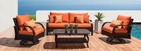 Barcelo™ 4 Piece Sunbrella® Outdoor Motion Seating Set - Charcoal Gray