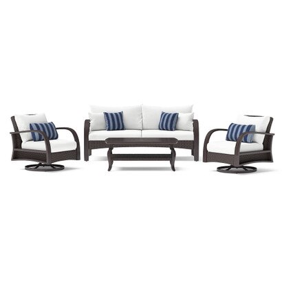 Barcelo™ 4 Piece Outdoor Patio Motion Club & Sofa Set - Centered Ink