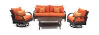 Barcelo™ 4 Piece Motion Club & Sofa Set - Tikka Orange