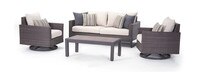 Milea™ 4 Piece Sunbrella® Outdoor Motion Seating Set - Natural Beige