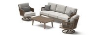 Sierota™ 4 Piece Sunbrella® Outdoor Motion Seating Set - Brown