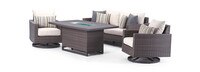 Milea™ 4 Piece Sunbrella® Outdoor Motion Fire Seating Set - Natural Beige