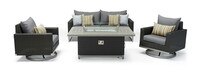 Milo™ Espresso 4 Piece Sunbrella® Outdoor Motion Fire Set - Charcoal Gray