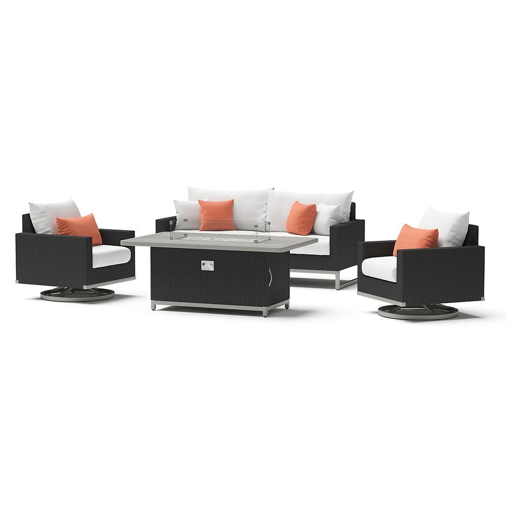 Milo™ Espresso 4 Piece Motion Fire Set - Cast Coral