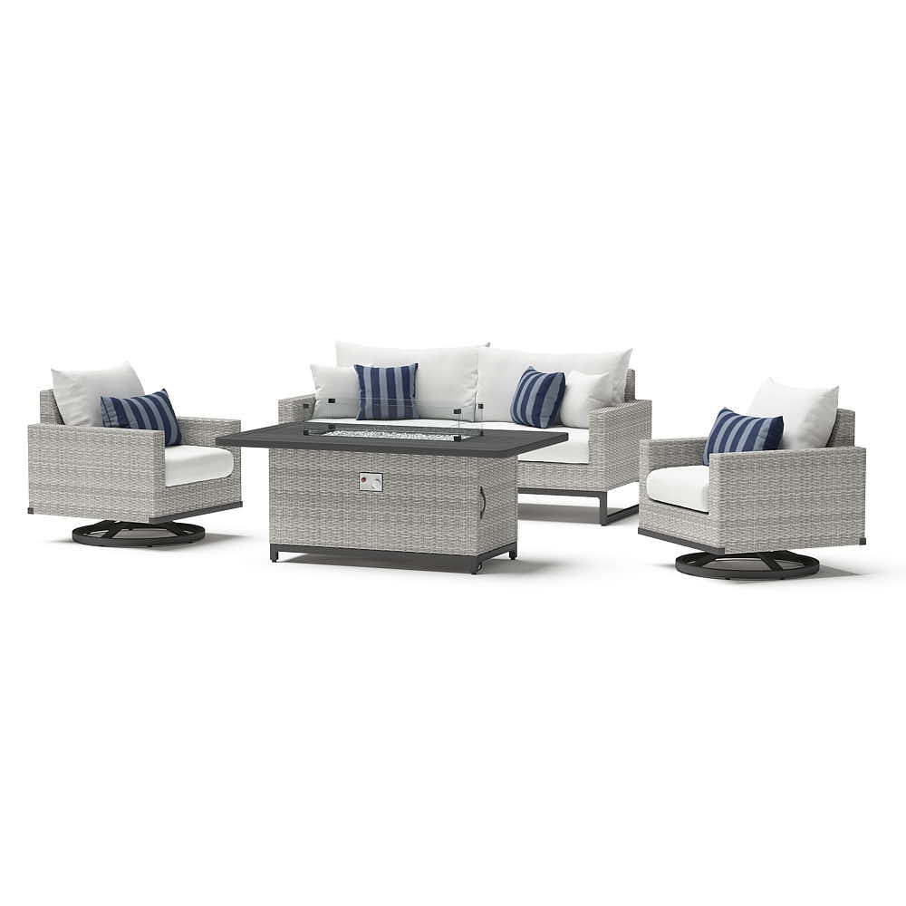 Milo™ Gray 4 Piece Motion Fire Set - Centered Ink
