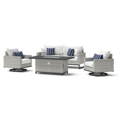 Milo™ Gray 4 Piece Motion Fire Set